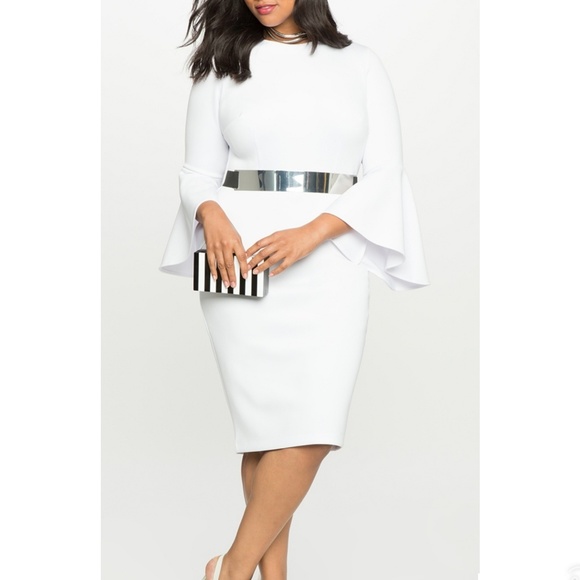 Eloquii Dresses & Skirts - Flare Sleeve Scuba Dress